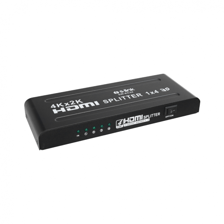 S-LINK SW-KC34 HDMI Çoklayıcı 1Giriş 4Çıkış (1PC-4Monitör)(1923)