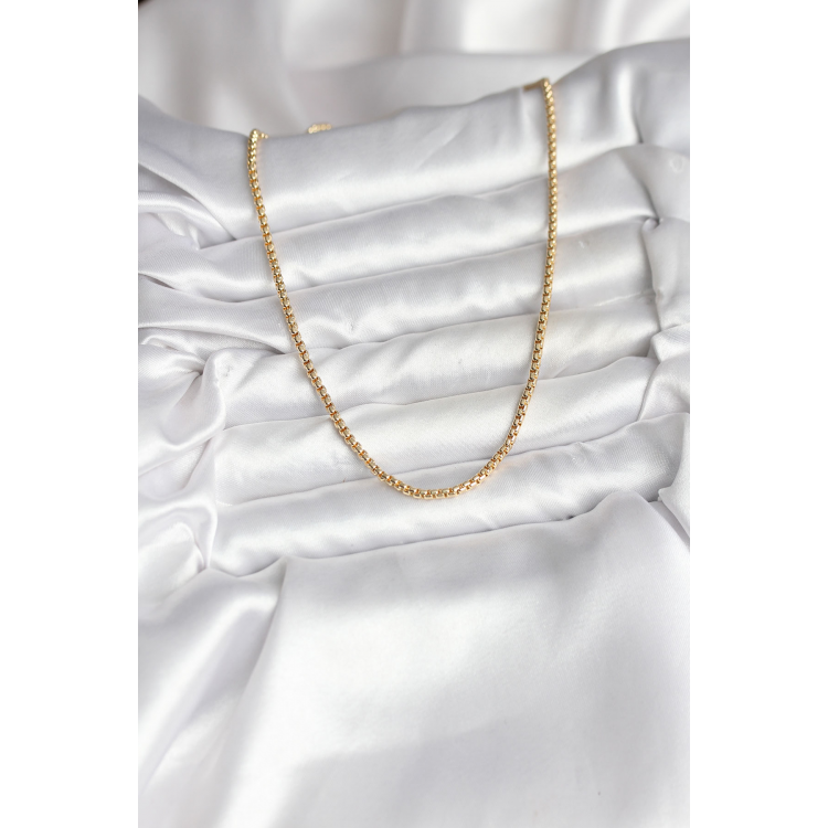 14K Gold Renk Kaplama Zincir Model CM Kadın Kolye 5886