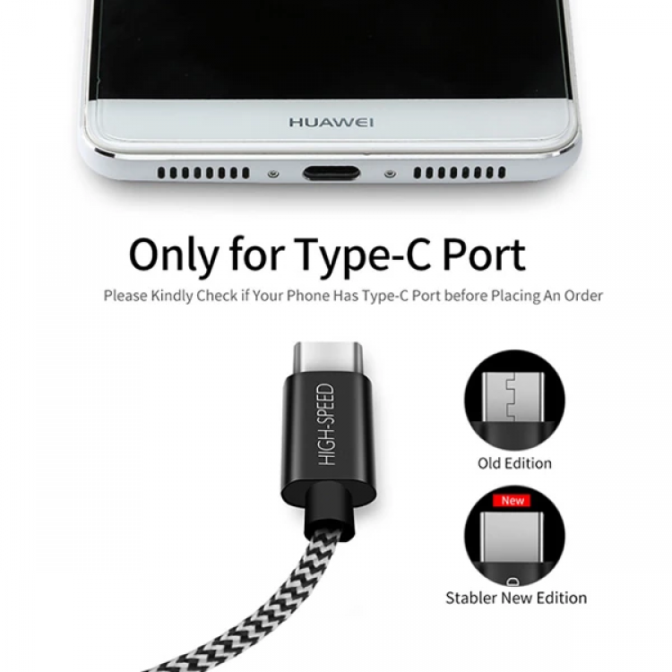 DUX DUCIS Usb Type C Kopmaz Yırtılmaz Usb kablo Hızlı Şarj 1 metre-(5775)