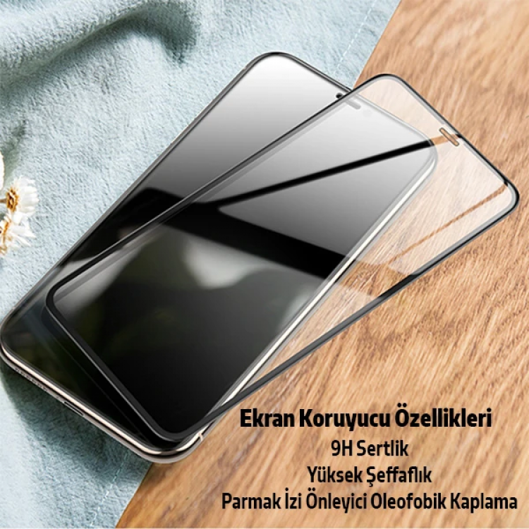 İPhone 11 Pro 2İN1 Full Glue Tempered Cam Ekran Koruyucu +Kamera Lens Set-(5775)