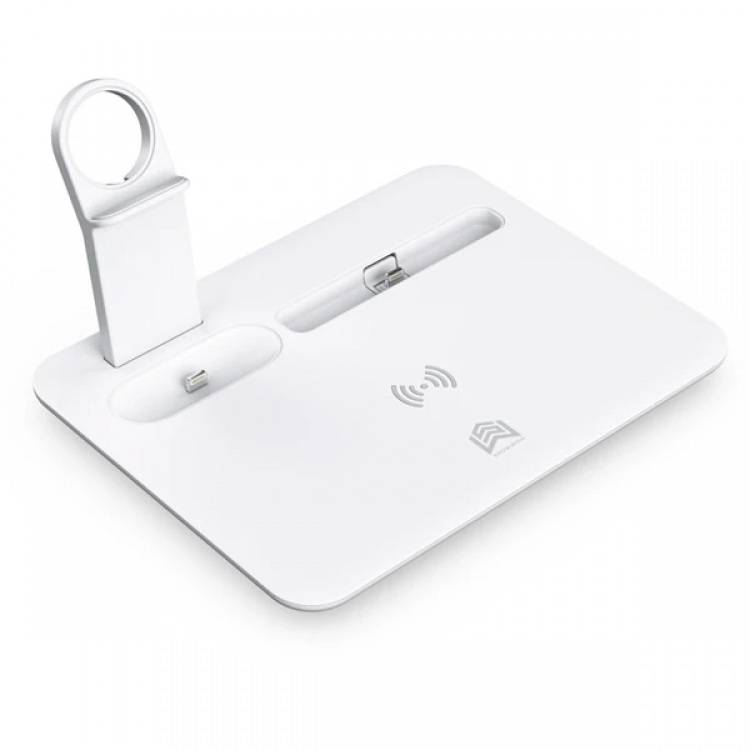 ALLY 4 in1 15W Kablosuz Hızlı Şarj Standı İPhone+İwatch+AirPods Pro Wireless-(5775)
