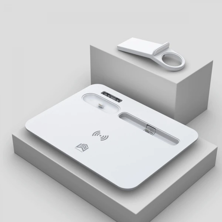 ALLY 4 in1 15W Kablosuz Hızlı Şarj Standı İPhone+İwatch+AirPods Pro Wireless-(5775)