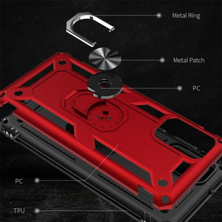 Ally Sm Galaxy S20+ Plus Yüzüklü Kılıf Armor Shockproof Ring kılıf-(5775)