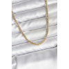 14K Gold Renk Kaplama Boru Zincir Model CM Kadın Kolye 5886
