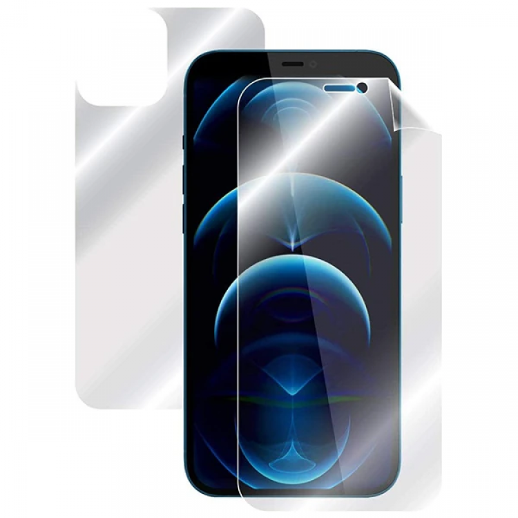 İPhone 12 Pro Max 6.7 Film Ön Arka Full Koruyucu Membran Nano Hidrojel Koruyucu Set-(5775)