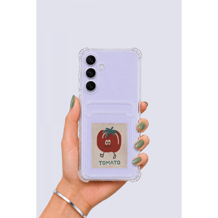 Samsung Galaxy S25 FE Kartlıklı Tomato Desenli Kılıf