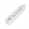 S-LINK SPG03TC 3 Soket Akım Korumalı Priz 1x Type-C 2xUSB 5V 4A 1.5Mt %100 Bakır 1mm Kablo 750 Joule (Beyaz)(1923)
