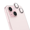 HOCO Crystal Clear iPhone 15-15 Plus HD 3D Metal Çerçeveli Kamera Koruyucu Lens-(5775)