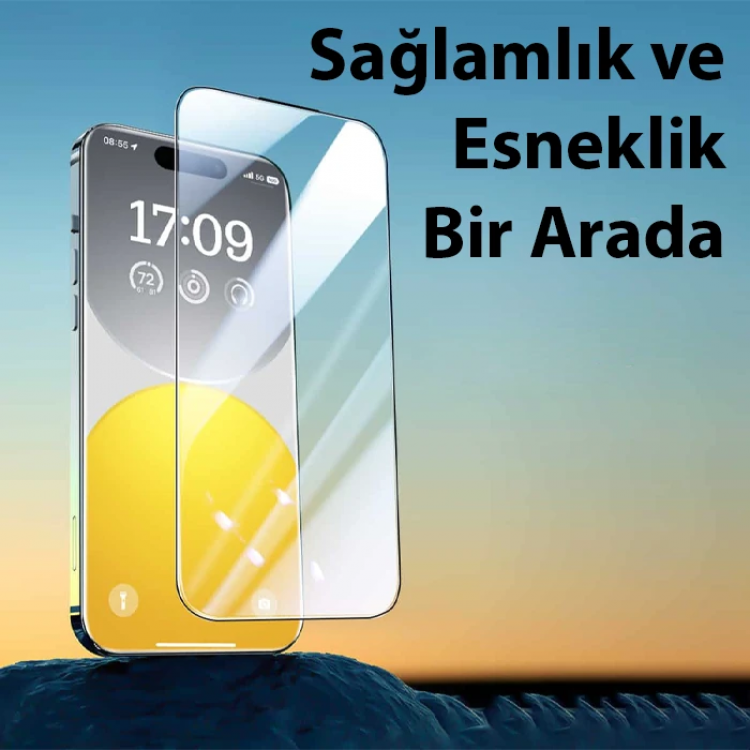 Baseus iPhone 15 Plus Privacy Hayalet Full Koruma Cam Ekran Koruyucu-(5775)