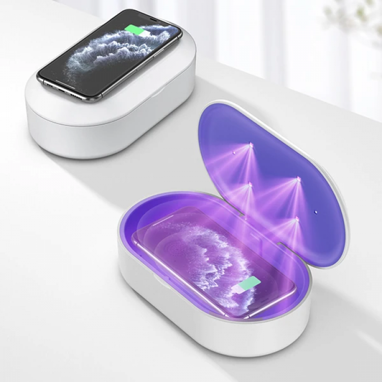ALLY 15W Hızlı Kablosuz Wireless Şarj+Ultraviyole Sterilizer- Uv box-(5775)