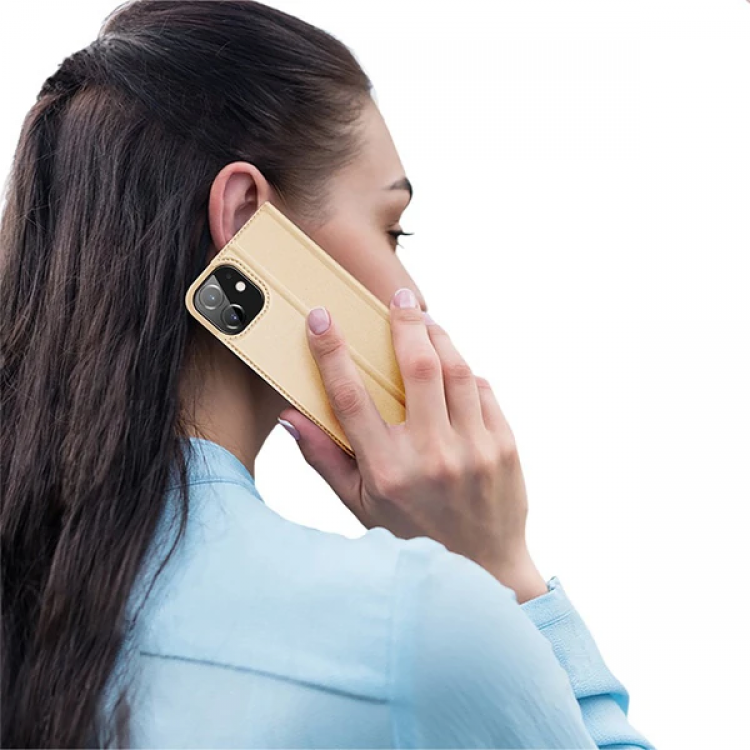 DUX DUCİS İPhone 12 Mini Kılıf Kapaklı Flip Cover Kılıf Skin Pro Series Kılıf-(5775)