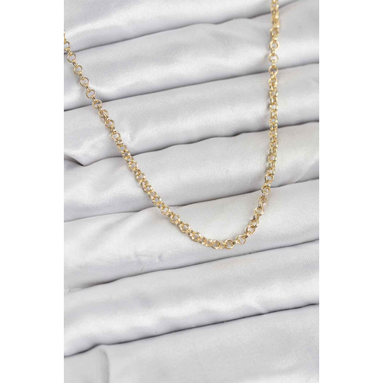 CM Gold Renk Pirinç Halkalı Model Kadın Kolye 5886