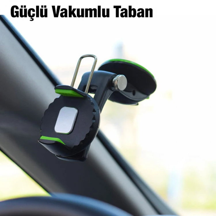 Ally 360 Dönebilen Torpido Üstü Vakumlu Araç Oto Telefon Tutucu-(5775)
