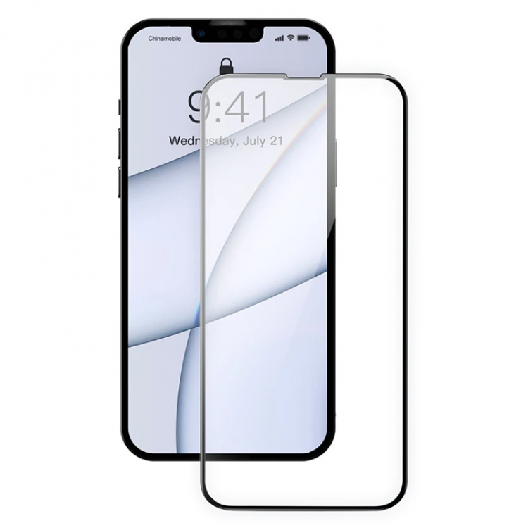 Baseus iPhone 13 Pro Max 6.7 0.3mm Tempered Full-glass Cam Ekran Koruyucu 2 Adet Set-(5775)