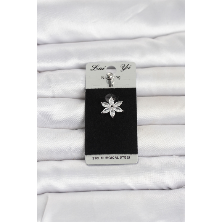 316L Cerrahi Çelik Lotus Model Göbek Piercing 5886