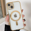 ALLY iPhone 14 6.1inç Renkli Kenar Lazer Çerçeveli Magsafe Uyumlu Silikon Kılıf-(5775)