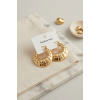 316L Çelik Gold Renk Bohem Halka Model Küpe 5886