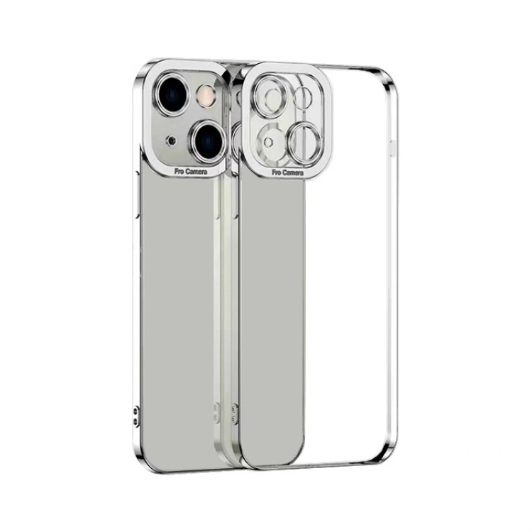 ALLY Fashion Series iPhone 13 6.1inç Kılıf Renkli Kenar Lazer Çerçeveli Silikon Kılıf-(5775)