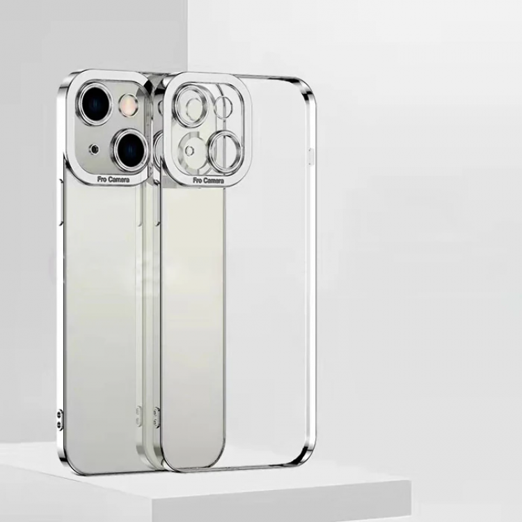 ALLY Fashion Series iPhone 13 6.1inç Kılıf Renkli Kenar Lazer Çerçeveli Silikon Kılıf-(5775)