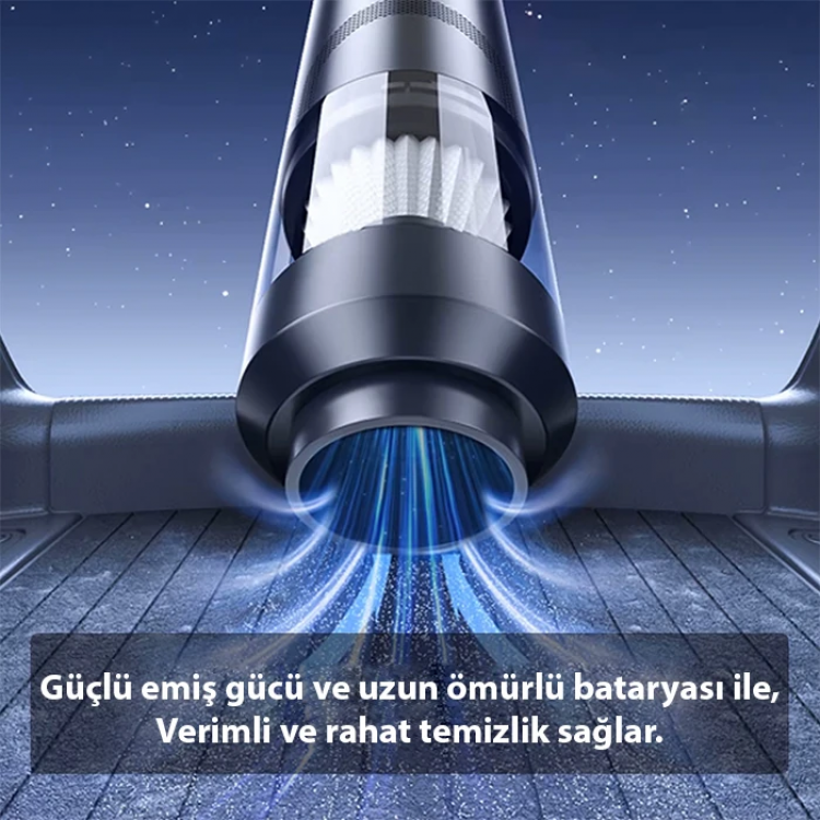 ALLY Elektrikli Araç Süpürgesi - Araba Süpürgesi - Oto Süpürge - Mini Süpürge ST-6675c-(5775)