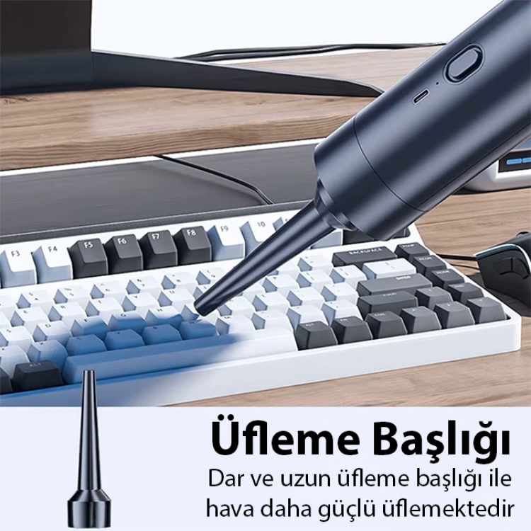ALLY Elektrikli Araç Süpürgesi - Araba Süpürgesi - Oto Süpürge - Mini Süpürge ST-6675c-(5775)