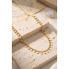 Gold Renk Yıldız Pul Model 60 cm Kadın Kolye 5886