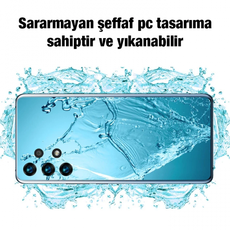 Ally SM Galaxy A13 4G Kılıf Kamera Korumalı Ultra İnce Şeffaf Silikon-(5775)