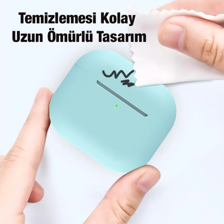 Ally Apple Airpods 3 için Ultra İnce Koruma Silikon Kulaklık Kılıfı-(5775)