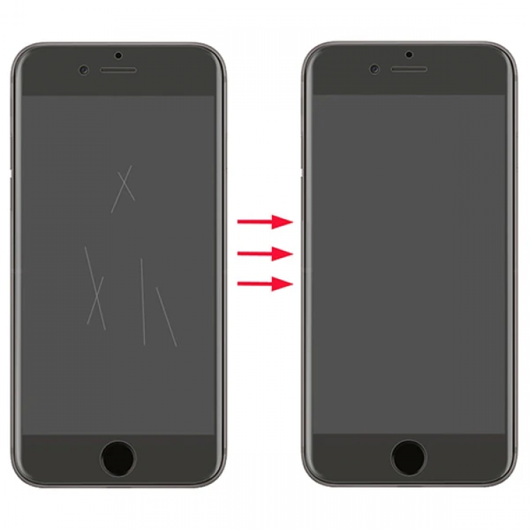 GOR İPhone 8 Plus-7 Plus HD Ekran Koruyucu Jelatin 5 Adet Set-(5775)