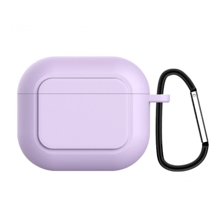 Ally Apple AirPods 3 için Kancalı Ultra İnce Silikon Kulaklık Kılıfı-(5775)