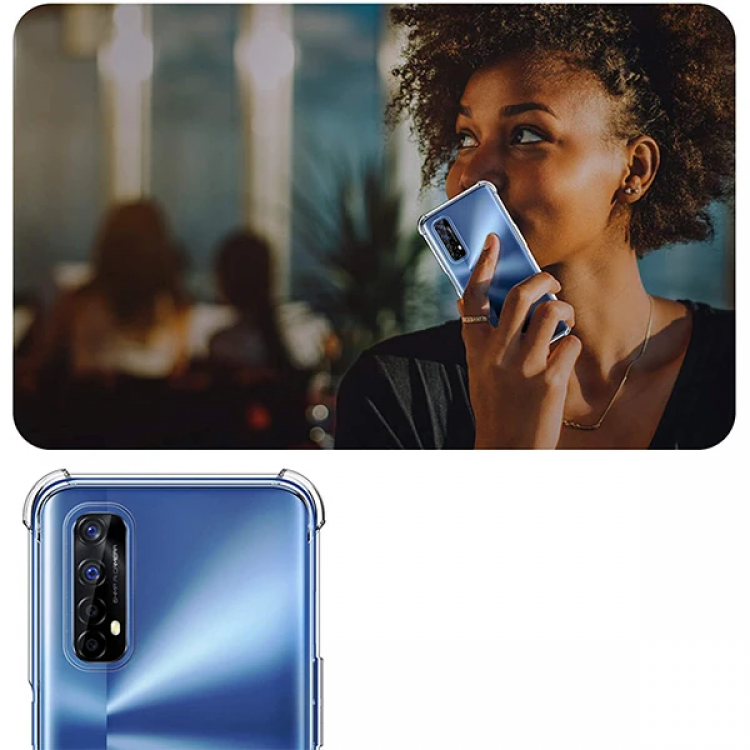 ALLY Oppo Realme 7 Anti-Drop Silikon Kılıf Shockproof Kılıf-(5775)