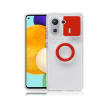 Ally Xiaomi Mi 11 Pro Kılıf Sürgülü Kamera Lens Korumalı Yüzük Standlı Silikon Kılıf-(5775)