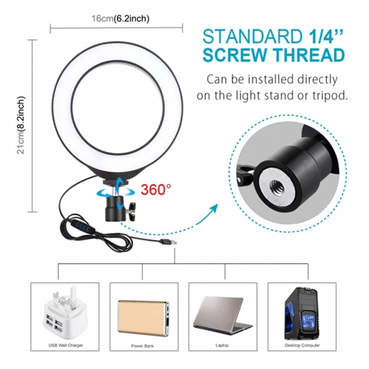 PULUZ 1.1M Çift Telefon tutucu 6.2CM Led Işık Stand YoutuberCanlı Yayın Selfie TikTok Makeup-(5775)