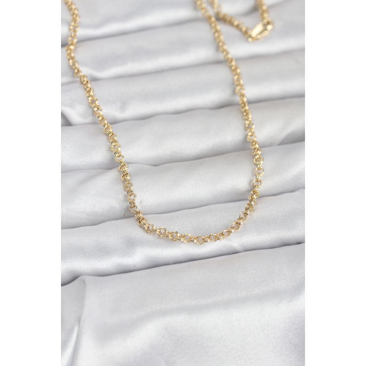 CM 14K Gold Renk Halka Zincir Model 60 cm Kadın Kolye 5886