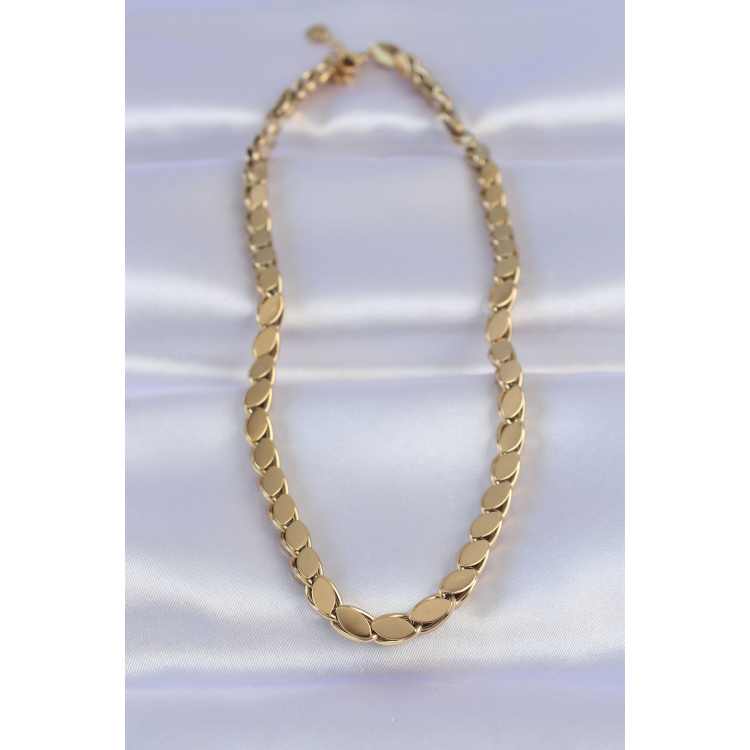316L Çelik Gold Renk Arpa Model Kolye 5886