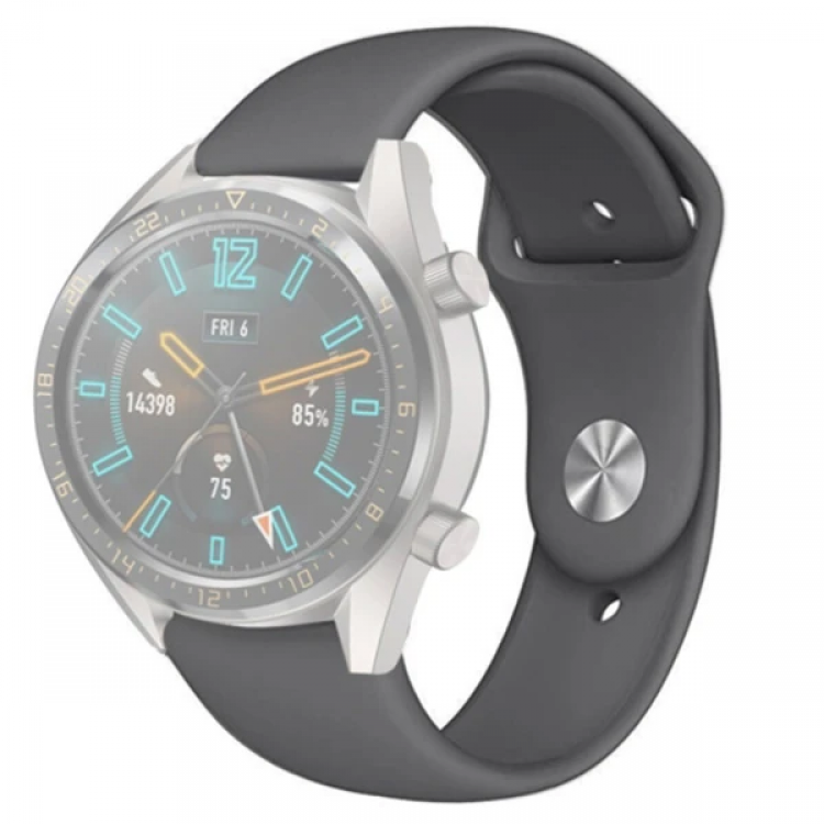 22MM Silikon Kayış Kordon Gear S3 Watch 4 -GT2 GT2E 46MM KayışKordon Watch Active 2 22MM-(5775)