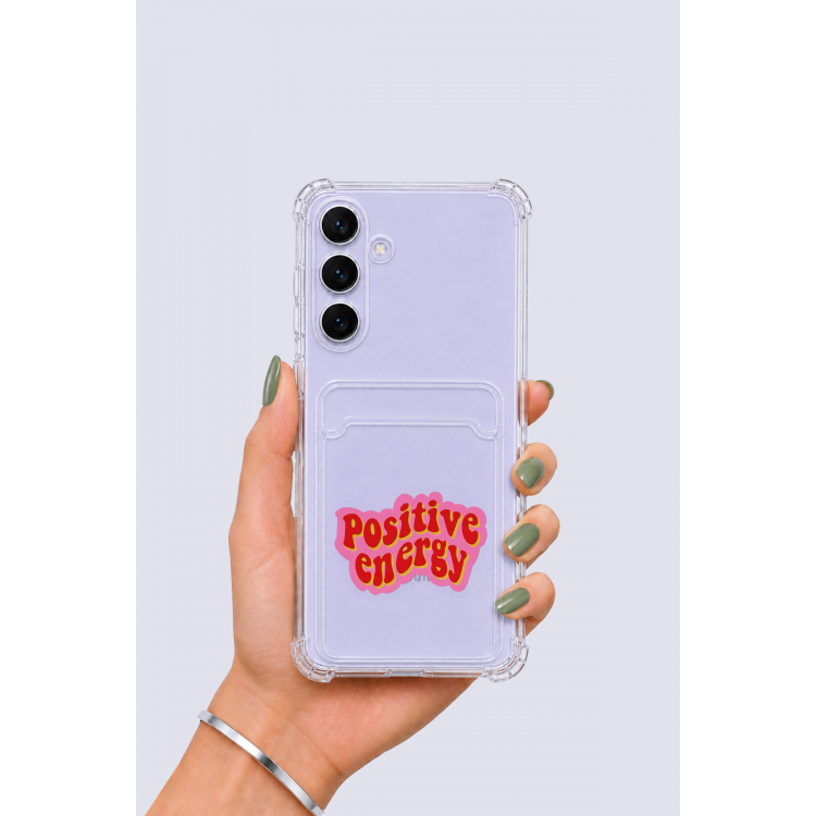 Samsung Galaxy S25 FE Kartlıklı Pozitif Enerji Desenli Kılıf