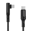 ALLY Type-C to İPhone 20w Lightning Hızlı Şarj Kablosu Oyuncu 90 Derece Kablo-(5775)