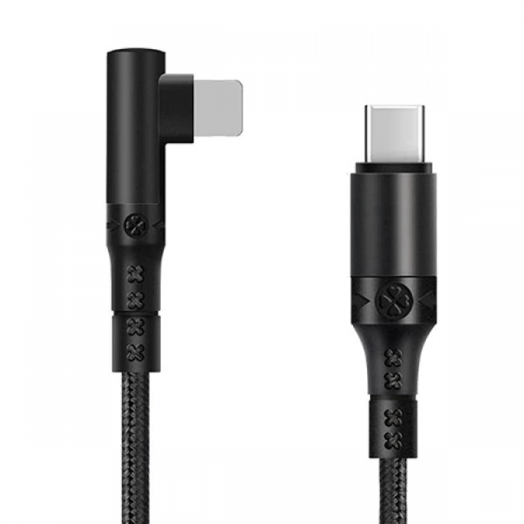 ALLY Type-C to İPhone 20w Lightning Hızlı Şarj Kablosu Oyuncu 90 Derece Kablo-(5775)
