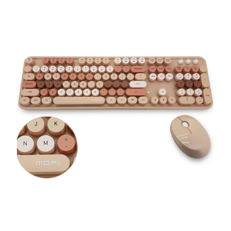 Mofii Kahverengi Sweet Dm Klavye Mouse Set