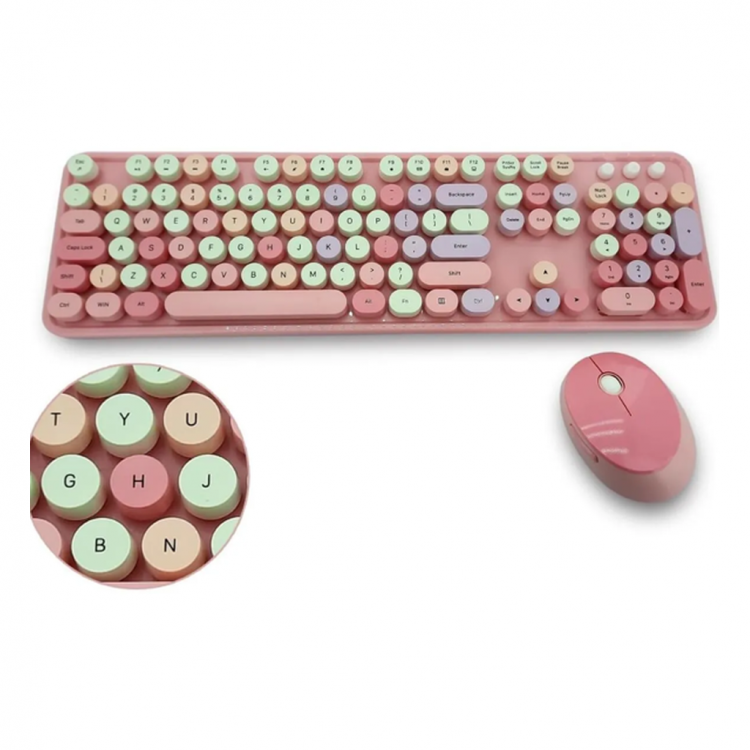 Mofii Pembe Sweet Dm Klavye Mause Set