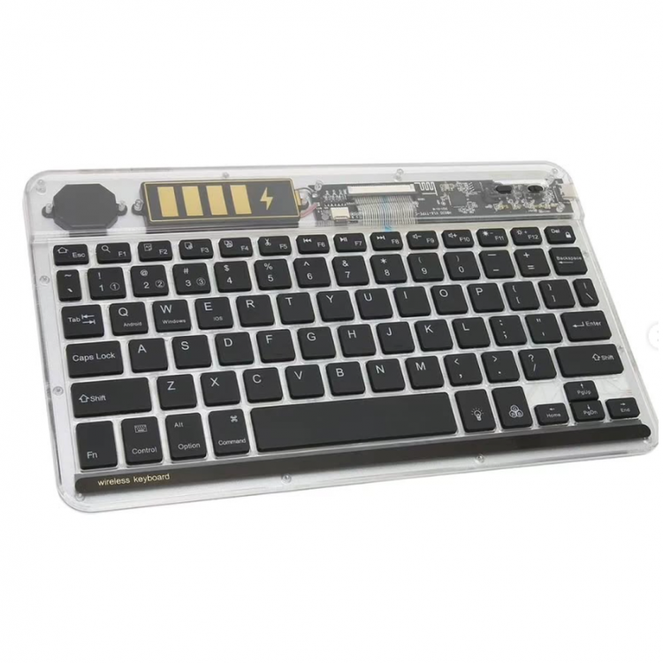 ZR612 Rgb Şeffaf Siyah Bluethooth Klavye