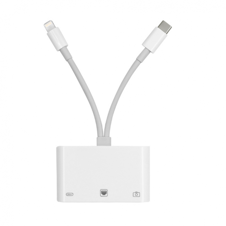 ZR814 Lightning Type-C Ethernet Camera Adaptör