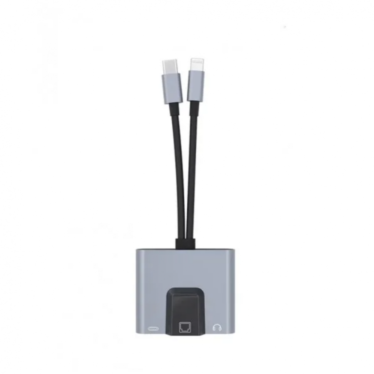 ZR815 Lightning Type-C 3 İn 1 Ethernet Çevirici Aux