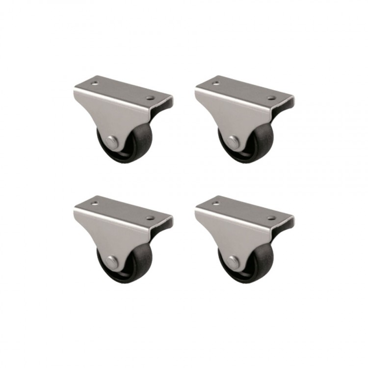Furç Sabit Teker - 32MM - Siyah HKS228 - 4 Adet