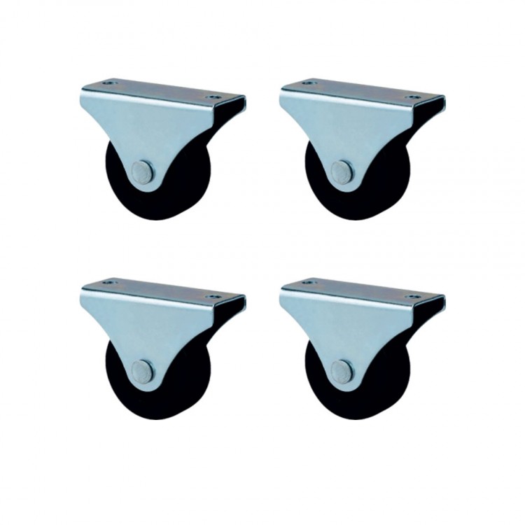 Furç Sabit Teker - 56MM - Siyah HKS231 - 4 Adet