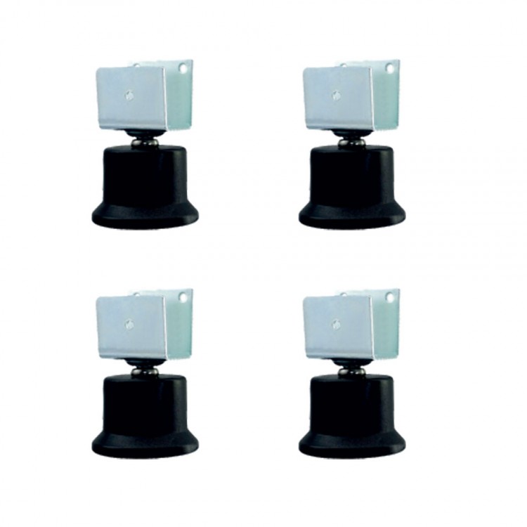 Waiting Leg U-Chipboard - 50MM - Black 35x19 HKS281 -4 Pieces