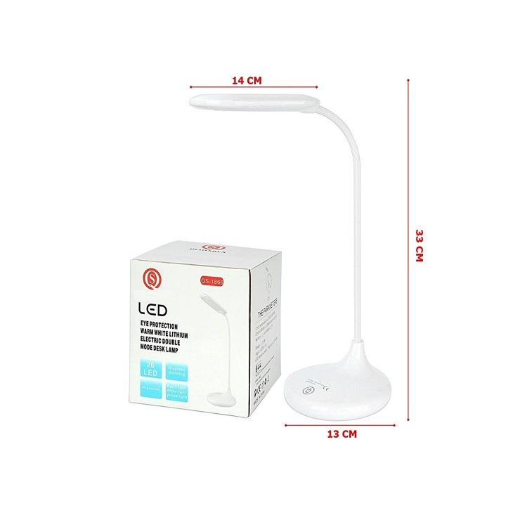 Rechargeable LED Yellow and White Color Table LampAdjustable Light Practical Use WT-005