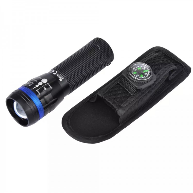 Long Range Super Zoom Battery Operated LED Flashlight Powerful Light Performance WT-060