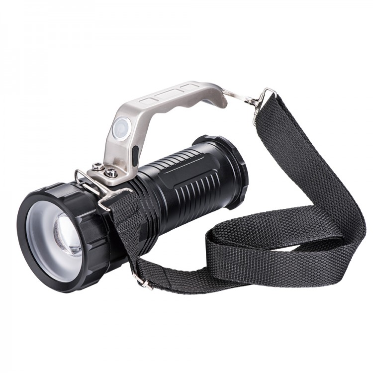 Rechargeable Professional LED Flashlight with Zoom Projector Model High Performance Powerful Light WT-129
